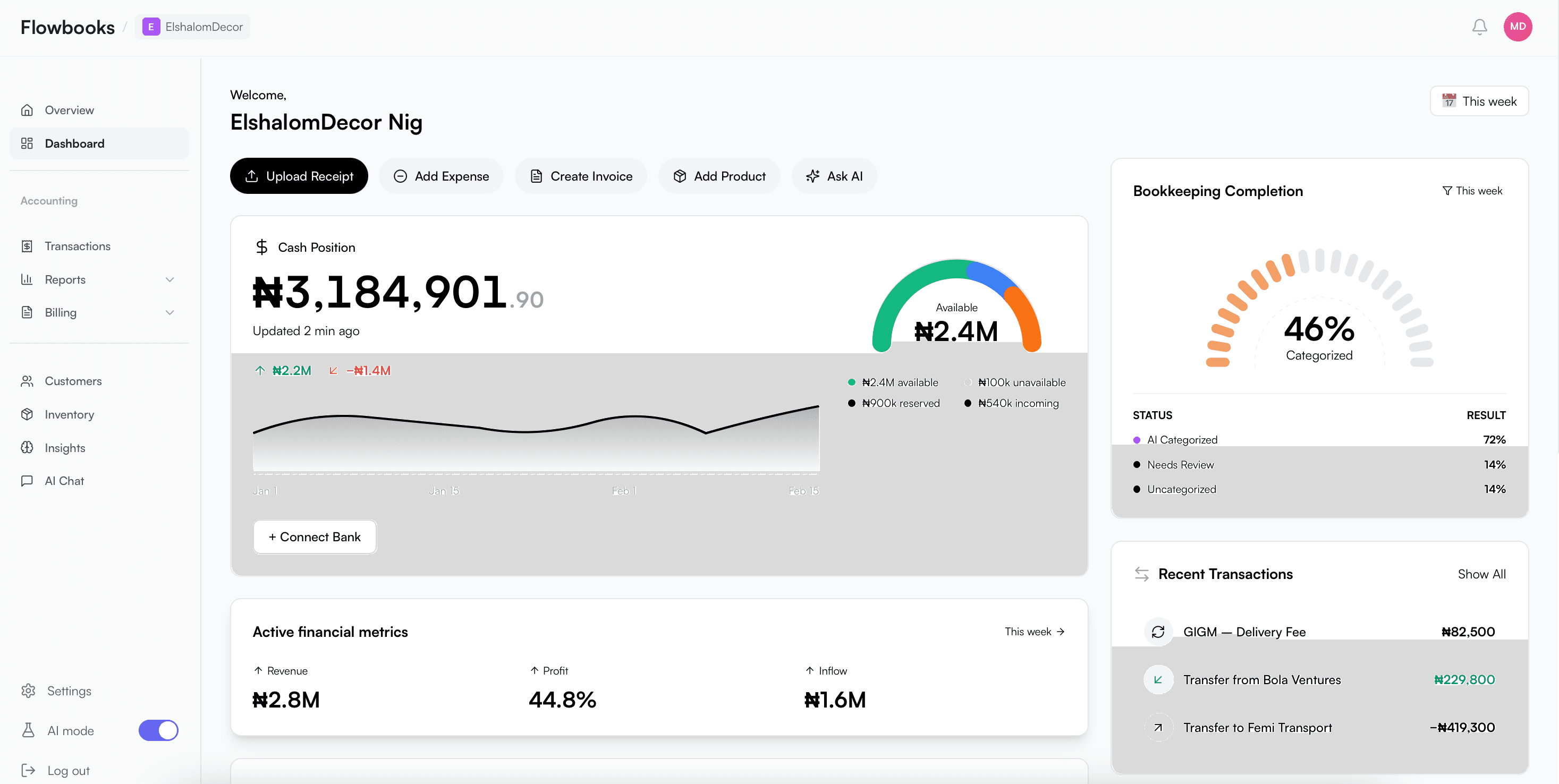 Business owners reviewing finances on laptop